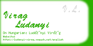 virag ludanyi business card